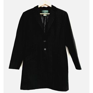 Lauren Ralph Lauren Womans Wool Coat Size 10P Mid Length Old Money Dark Academia